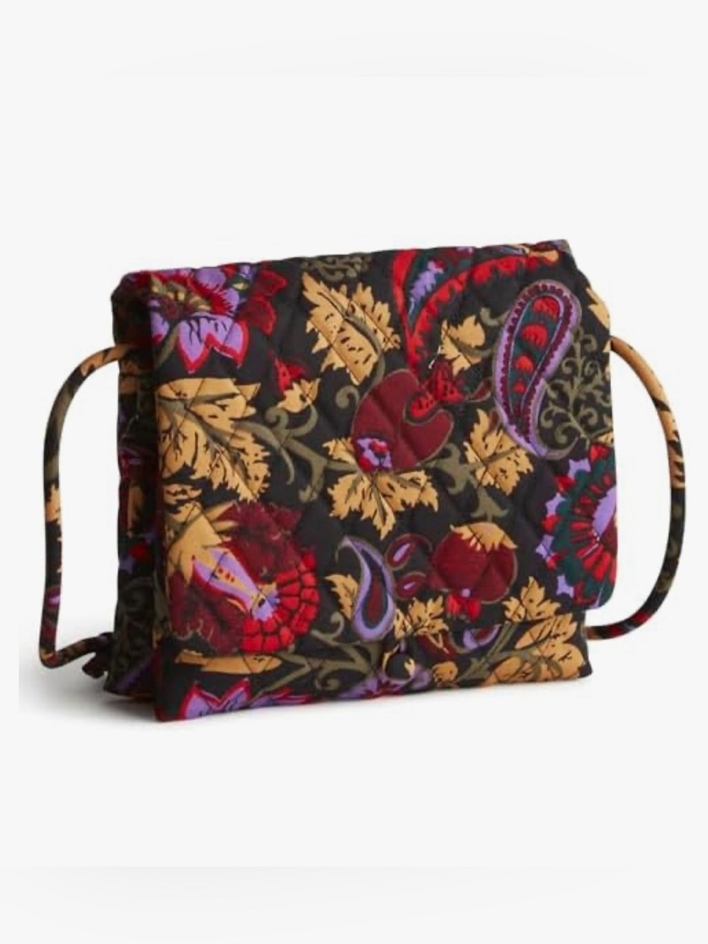Vera Bradley Baird Hipster Midnight Garden Paisley Quilted Whimsigoth New